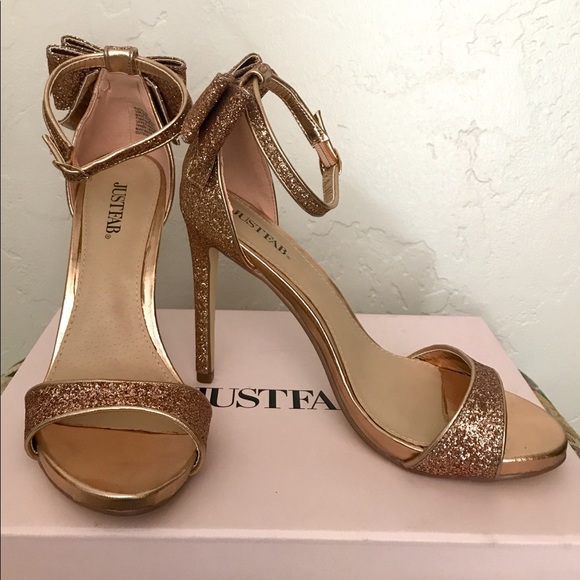 NEW Rose gold glitter heels - Picture 2 of 6